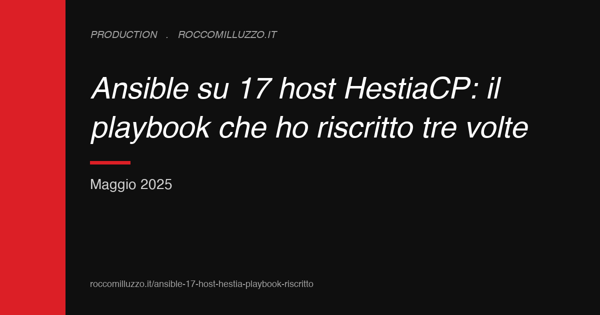Ansible su 17 host <a href=
