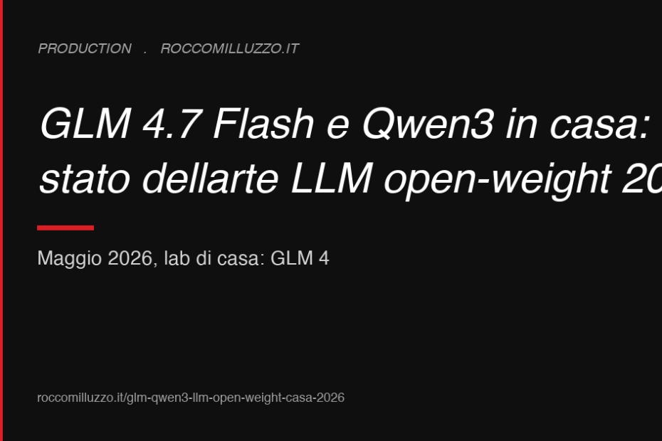 GLM 4.7 Flash e Qwen3 in casa: stato dell’arte LLM open-weight 2026