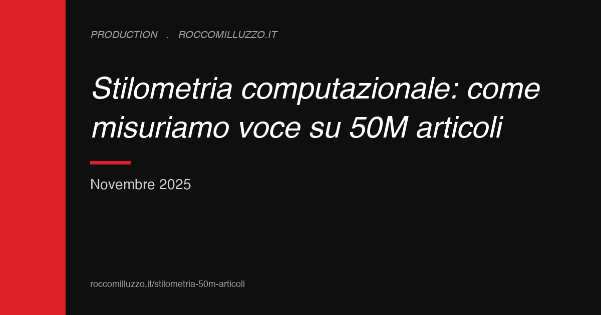 Stilometria computazionale: come misuriamo ‘voce’ su <a href=