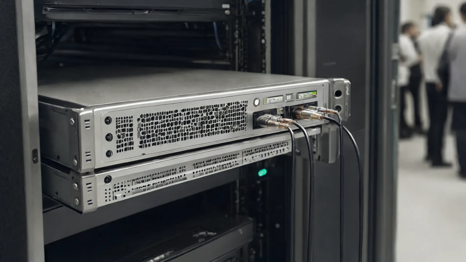 Dettaglio di infrastruttura server per agenti IA persistenti esclusi dall'Europa