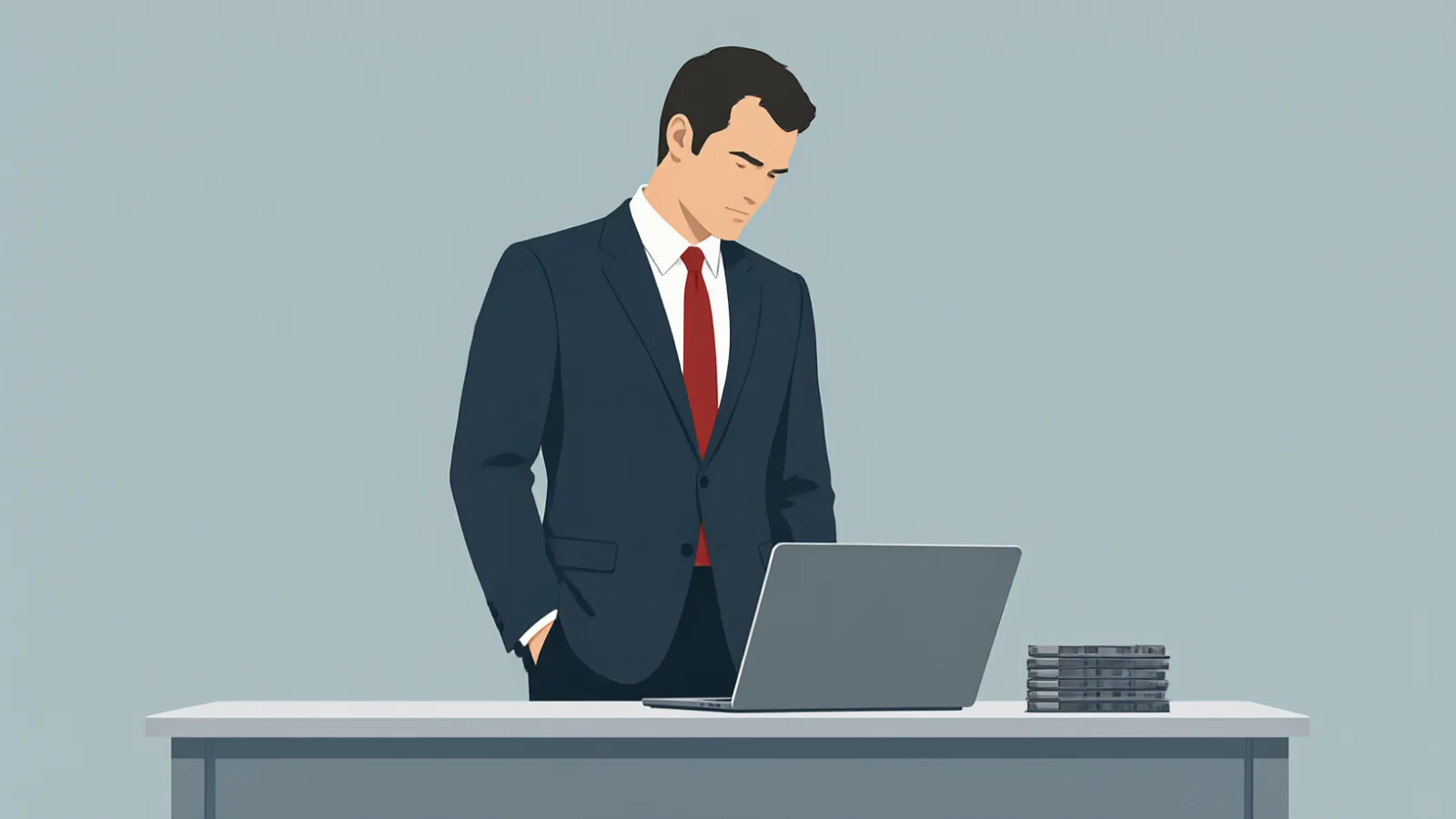 Un uomo accanto a un laptop chiuso e moduli di memoria, illustrando i limiti hardware e l'ipotesi Henry Cavill per Google