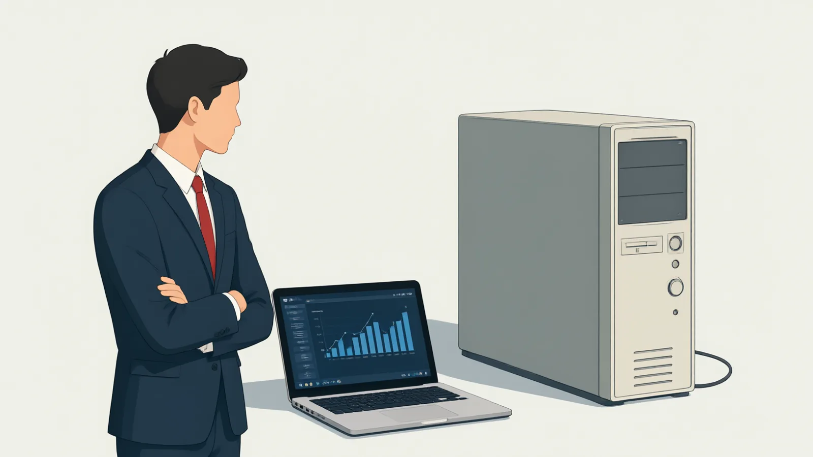 Un pianificatore IT esamina le liste di inventario hardware per il refresh 2027 tra dispositivi AI e legacy.