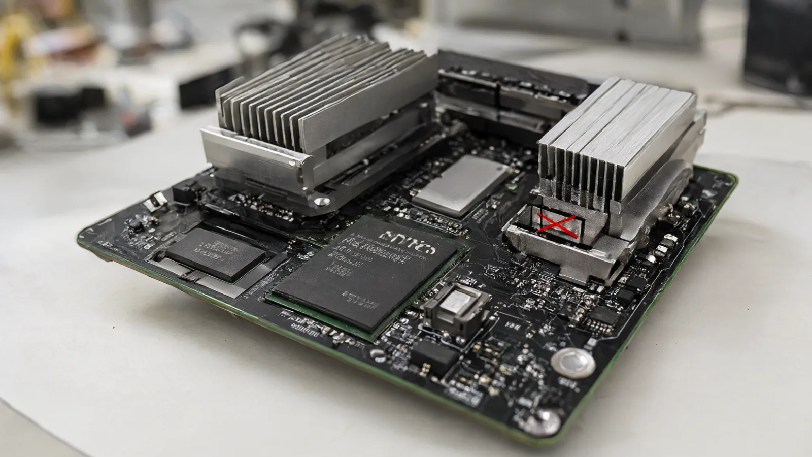 Dettaglio hardware ARM64 con connettori UEFI e assenza SeaBIOS per Proxmox VE